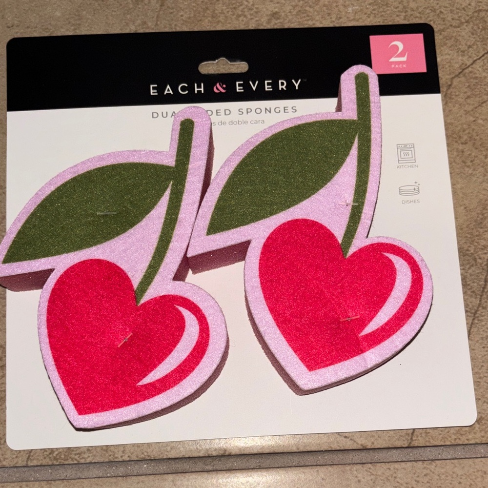 Cherry heart Shaped Sponges